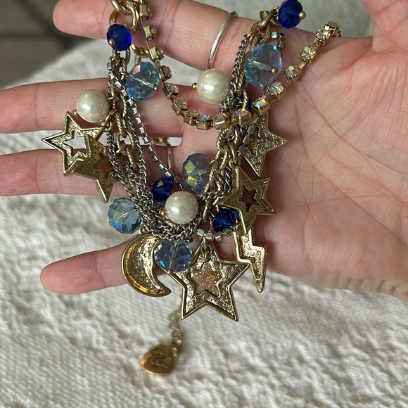 RARE Betsey Johnson Celestial Gold Necklace - Picture 8 of 9